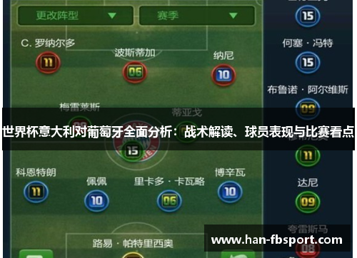 世界杯意大利对葡萄牙全面分析:战术解读、球员表现与比赛看点 世界杯意大利对葡萄牙全面分析:战术解读、球员表现与比赛看点