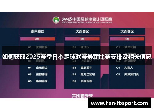 如何获取2025赛季日本足球联赛最新比赛安排及相关信息 如何获取2025赛季日本足球联赛最新比赛安排及相关信息